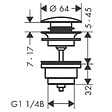 HANSGROHE - Push-Open, bonde clic-clac (50100000) - vignette