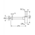 GROHE - Siphon en laiton pour lavabo, Technologie StarLight éclatant et durable, Hard Graphite brossé (40564AL0) - vignette