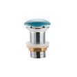 SWISS AQUA TECHNOLOGIES - Bonde à écoulement libre Infinitio 5/4" sans trop-plein pour lavabos et vasques, bleu mat (PZATKALBLM) - vignette