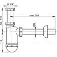 ALCA - Alca Siphon de lavabo DN32 avec écrou 5/4 " (A430) - vignette