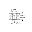 GROHE - StarLight bonde clic-clac, Warm Sunset brossé (65807DL0) - vignette