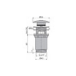 ALCA - Alca Bonde pour lavabo clic-clac 5/4 " Avec trop-plein, Gun métal brossé (A392-GM-B) - vignette