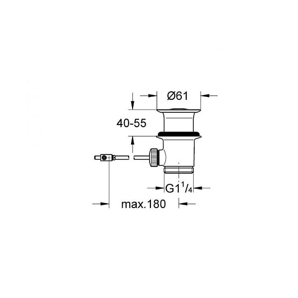 GROHE - Garniture de vidage 1 1/4" (28910000) - large