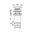 ALCA - Bonde pour lavabo clic-clac 5/4 " Avec trop-plein (A392B) - vignette