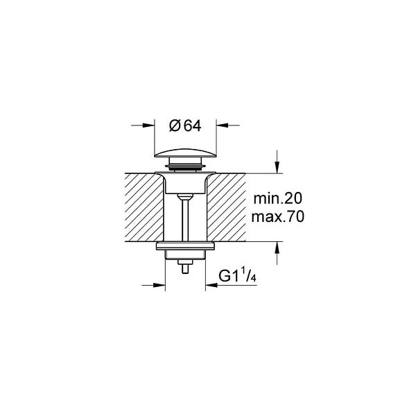GROHE - Grohe StarLight bonde clic-clac, Supersteel (65807DC0) - large