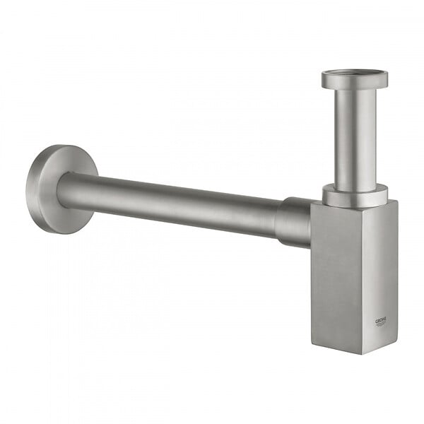 GROHE - Siphon en laiton pour lavabo, Technologie StarLight éclatant et durable, Supersteel (40564DC0) - large