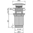 ALCA - Alca Bonde Clic-clac raccord 5/4", pour lavabo avec trop-plein, Laiton chromé (A392C) - vignette