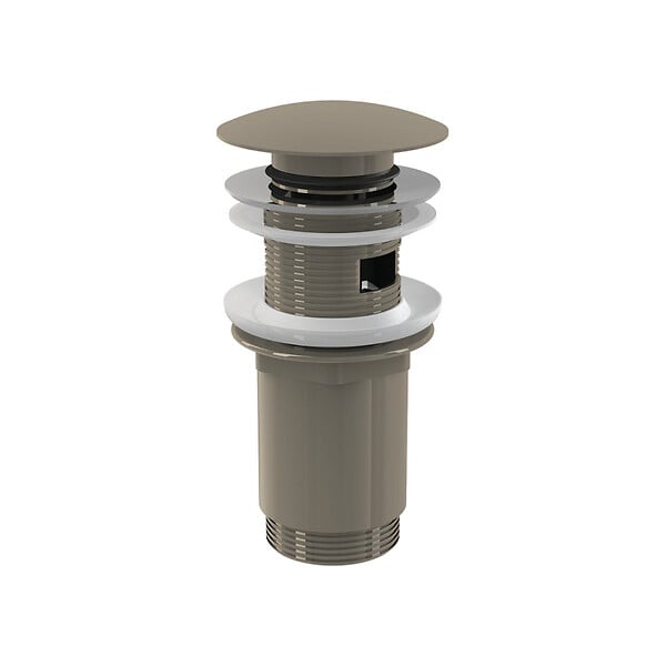ALCA - Alca Bonde pour lavabo clic-clac 5/4 " Avec trop-plein, Nickel brossé (A392-N-B) - large