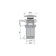 ALCA - Alca Bonde pour lavabo clic-clac 5/4 " Avec trop-plein, Nickel brossé (A392-N-B) - vignette