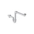GEBERIT - Siphon en tube coudé pour lavabo, modèle gain de place, sortie horizontale, Blanc alpin (151.107.11.1) - vignette