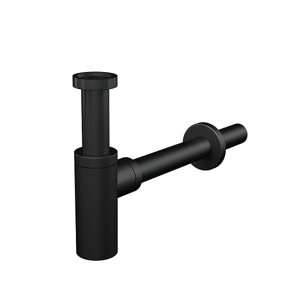ALCA - Siphon pour lavabo laiton noir Mat  (A400BLACK) - large