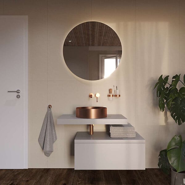 ALCA - Alca Siphon pour lavabo DN32, Rose gold brossé (A400-RG-B) - large