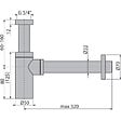 ALCA - Alca Siphon pour lavabo DN32, Rose gold brossé (A400-RG-B) - vignette