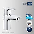 GROHE - Grohe START EDGE Mitigeur lavabo avec vidage, Taille S, Chrome (24196001) - vignette