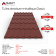 BRAVO THE SMART SOLUTION - Tuile de toiture - bac acier - Couverture métallique CLASSIC Coloris Rouge Oxyde 3009 Matt Dimensions 1850x1200x0.50mm - vignette