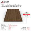 BRAVO THE SMART SOLUTION - Tôle bac acier - Bardage - plaque H12 Coloris Walnut Printech Dimensions 1200x910x0.40 mm - vignette