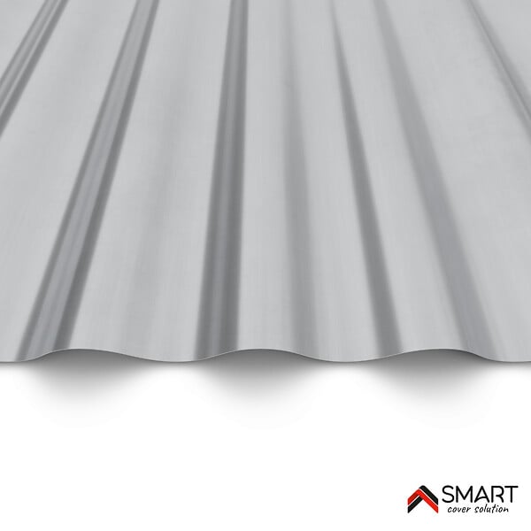 BRAVO THE SMART SOLUTION - Tôle bac acier - Toiture - Couverture - plaque S18 Galvanisé Dimensions 2000x883x0.40mm Zinc 275 gr S220GD - large