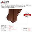 BRAVO THE SMART SOLUTION - SMART COVER Pack 12 tôles bac acier - toiture - couverture H12 - Dimensions: 125cm x 45cm = 6,75m² | épaisseur: 0,30mm | Qualité Allemande | Acier couleur RAL 8017 - vignette