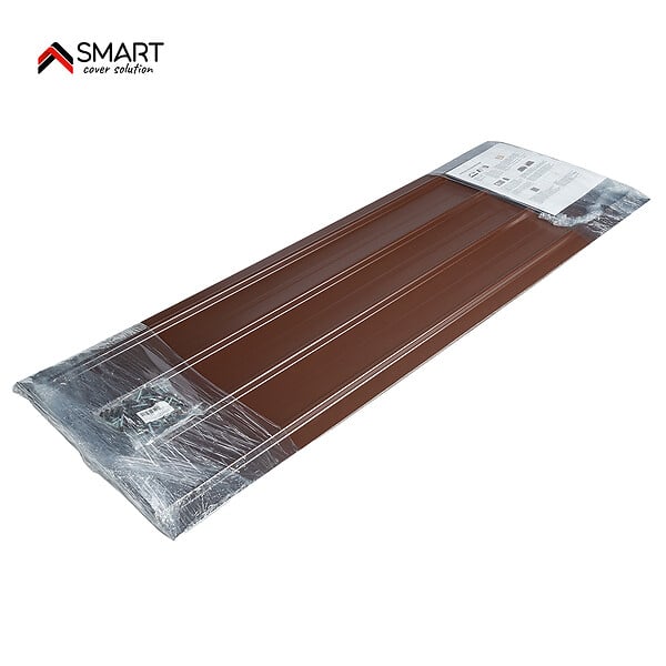 BRAVO THE SMART SOLUTION - SMART COVER Pack 12 tôles bac acier - toiture - couverture H12 - Dimensions: 125cm x 45cm = 6,75m² | épaisseur: 0,30mm | Qualité Allemande | Acier couleur RAL 8017 - large