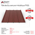 BRAVO THE SMART SOLUTION - Tôle bac acier - Toiture - Couverture - plaque TR25 Coloris Rouge Terracotta RAL 8012 Dimensions 2000x1110x0.50mm - vignette