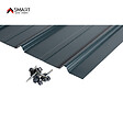 BRAVO THE SMART SOLUTION - SMART COVER Pack 12 petites tôles bac acier - toiture - couverture H12 | Dimensions: 125cm x 45cm=6,75m² | épaisseur: 0,30mm  | Qualité Allemande | Acier couleur RAL 7016 - vignette