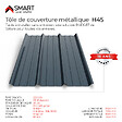 BRAVO THE SMART SOLUTION - Tôle bac acier - Toiture - Couverture - plaque TR45 Coloris Gris Bleu RAL 5008 Dimensions 2000x1050x0.50mm - vignette