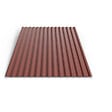 BRAVO THE SMART SOLUTION - Tôle bac acier - Toiture - Couverture - plaque S18 Coloris Rouge Oxyde RAL 3009  Dimensions 2000x883x0.40mm - vignette