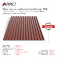 BRAVO THE SMART SOLUTION - Tôle bac acier - Toiture - Couverture - plaque S18 Coloris Rouge Oxyde RAL 3009  Dimensions 2000x883x0.40mm - vignette