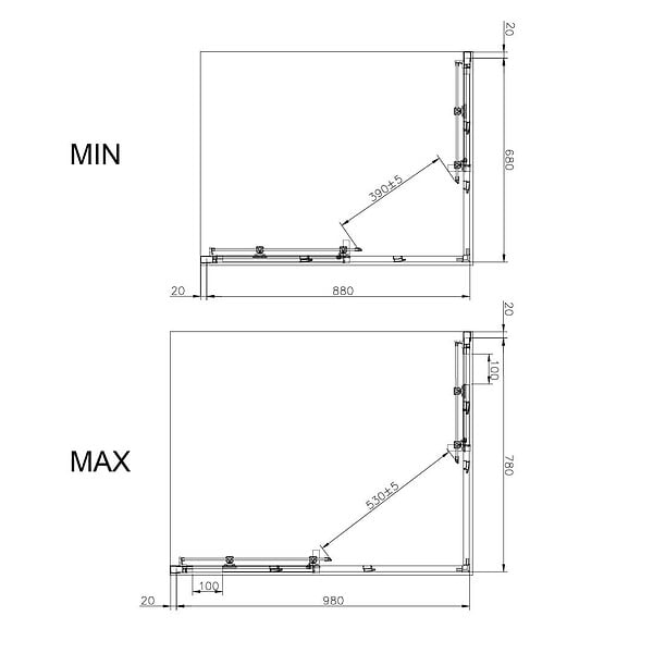 KIAMAMI VALENTINA - Cabine De Douche D'angle Extensible De 70-80X90-100 Cm Verre 4 Mm | Leo - large