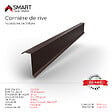 BRAVO THE SMART SOLUTION - Cornière de rive - bac acier - tôle de couverture - Toiture -  H12 Brun Chocolat RAL 8017 L=2m - vignette