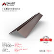 BRAVO THE SMART SOLUTION - Faîtière droite - bac acier - tôle de couverture - Toiture -  H12 Brun Chocolat RAL 8017 L=2m - vignette