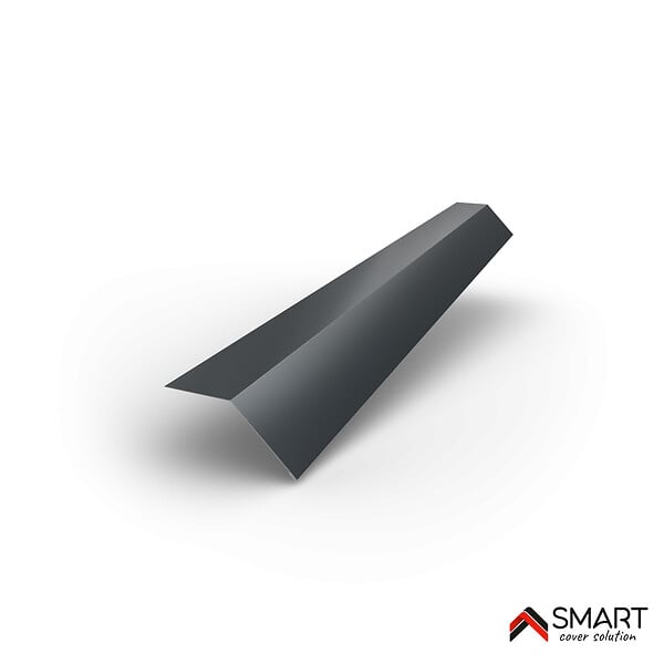 BRAVO THE SMART SOLUTION - Tablier de gouttière - bac acier - tôle de couverture - Toiture -  H12 Noire RAL 9005 L=2m - large
