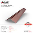 BRAVO THE SMART SOLUTION - Faîtière droite - bac acier - tôle de couverture - Toiture -  H12 Rouge Oxyde RAL 3009 L=2m, épaisseur 0.40mm - vignette