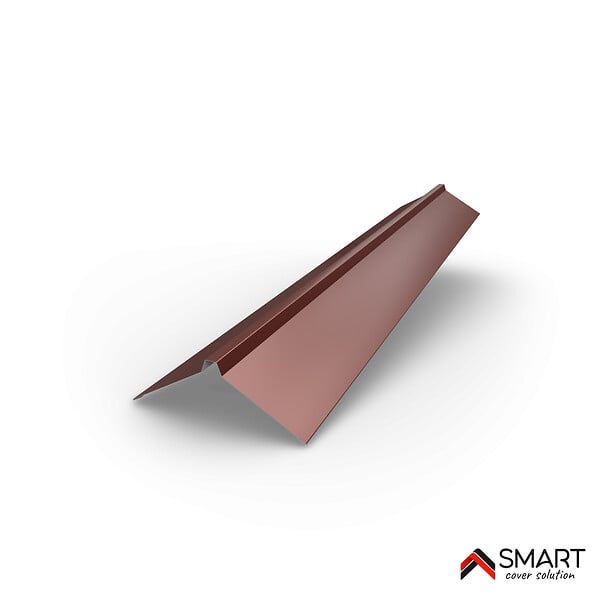BRAVO THE SMART SOLUTION - Faîtière droite - bac acier - tôle de couverture - Toiture -  H12 Rouge Oxyde RAL 3009 L=2m, épaisseur 0.40mm - large