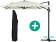 HABITAT ET JARDIN - Parasol jardin déporté Alu "Sun 4" - Rectangle - 3 x 4 m + Housse de protection - Ecru - vignette