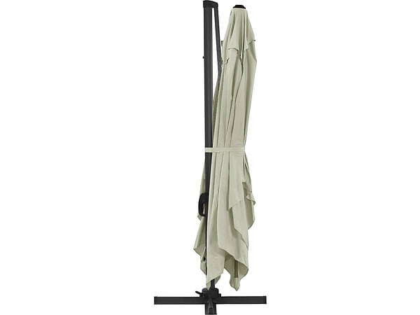 HABITAT ET JARDIN - Parasol jardin déporté Alu "Sun 4" - Rectangle - 3 x 4 m + Housse de protection - Ecru - large