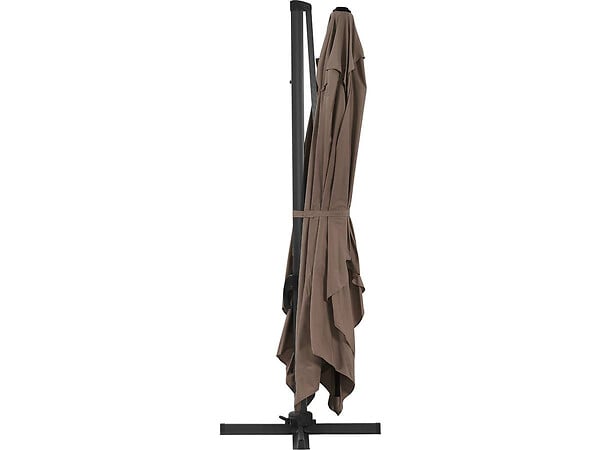 HABITAT ET JARDIN - Parasol jardin déporté Alu "Sun 4" - Rectangle - 3 x 4 m + Housse de protection - Taupe - large