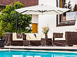 HABITAT ET JARDIN - Parasol jardin déporté en aluminium "Sky 4" - 3 x 4 m - Ecru - Avec housse - vignette
