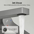 EMKE - EMKE Mitigeur Lavabo Design Séparé, Robinet Mural Anthracite 288×210×70 mm, Corps en Laiton et Inox 304, Cartouche Céramique Haute Durabilité - vignette