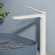 EMKE - EMKE Mitigeur pour Lavabo et Cuisine 335×233×46 mm, Robinet Blanc Mat en Laiton & Inox 304, Cartouche Céramique, Aérateur Économiseur d’Eau - vignette