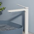 EMKE - EMKE Mitigeur pour Lavabo et Cuisine 335×233×46 mm, Robinet Blanc Mat en Laiton & Inox 304, Cartouche Céramique, Aérateur Économiseur d’Eau - vignette
