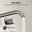 EMKE - EMKE Mitigeur Lavabo Mural Design Séparé 281×140×65 mm, Robinet Anthracite en Laiton & Inox 304, Cartouche Céramique Longue Durée - vignette