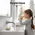 EMKE - EMKE Mitigeur Lavabo Mural Design Séparé 281×140×65 mm, Robinet Anthracite en Laiton & Inox 304, Cartouche Céramique Longue Durée - vignette