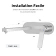 EMKE - EMKE Mitigeur Lavabo Design Séparé, Robinet Mural Chromé 288×210×70 mm, Corps en Laiton et Inox 304, Cartouche Céramique Haute Durabilité - vignette