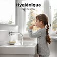 EMKE - EMKE Mitigeur Lavabo Mural Design Séparé 281×140×65 mm, Robinet Chromé en Laiton & Inox 304, Cartouche Céramique Longue Durée - vignette