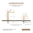 EMKE - EMKE Mitigeur de lavabo design or rose – Robinet salle de bain avec cartouche céramique en laiton, 19,5 × 17,3 cm, mousseur démontable - vignette