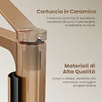 EMKE - EMKE Mitigeur de lavabo design or rose – Robinet salle de bain avec cartouche céramique en laiton, 19,5 × 17,3 cm, mousseur démontable - vignette
