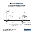 EMKE - EMKE Mitigeur Lavabo Salle de Bain, 166 × 152 × 45 mm, Robinet en Laiton, Cartouche Céramique Haute Durabilité, Surface Chromée - vignette