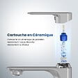 EMKE - EMKE Mitigeur Lavabo Salle de Bain, 166 × 152 × 45 mm, Robinet en Laiton, Cartouche Céramique Haute Durabilité, Surface Chromée - vignette