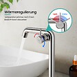 EMKE - EMKE Mitigeur de Lavabo Chromé Design, 332 × 220 × 76 mm, Robinet Salle de Bain en Laiton, Cartouche Céramique Longue Durée, Pose Rapid - vignette